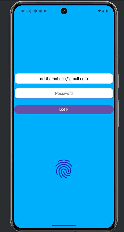 Screenshot of Fingerprint Authentication project
